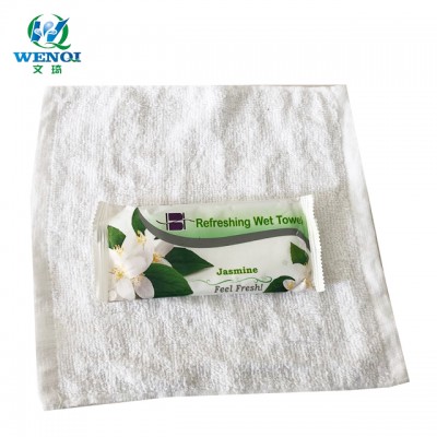 100% cotton wet towels disposable  airline cotton towels