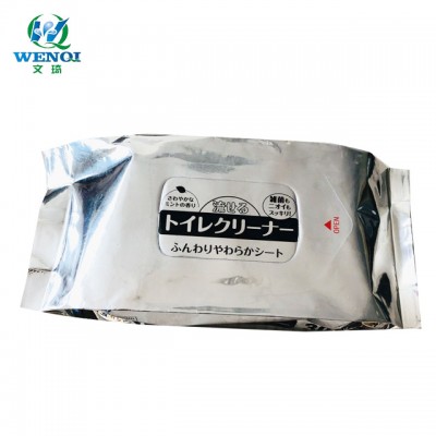 high quality airlaid paper flushable antibacterial toilet wet wipes